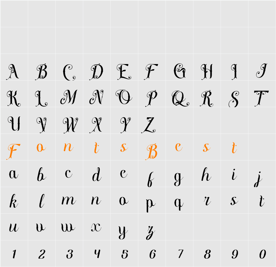 Blackmoon DEMO Character Map
