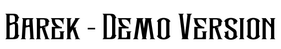 Barek - Demo Version Font Image
