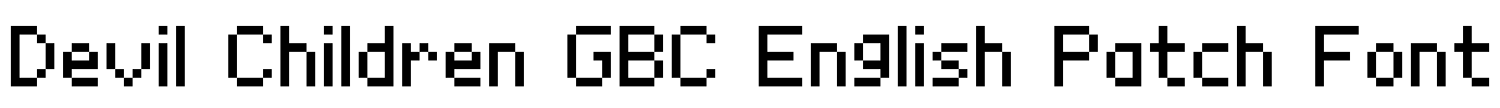 Devil Children GBC English Patch Font Font Image