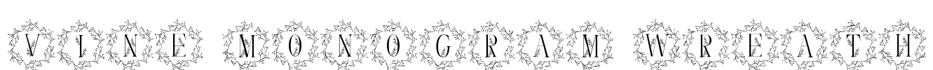 Vine Monogram Wreath Font Image
