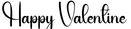Happy Valentine Font Image