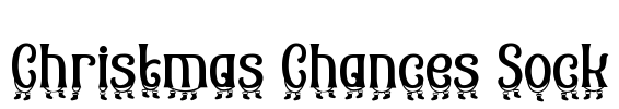 Christmas Chances Sock Font Image