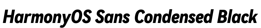 HarmonyOS Sans Condensed Black Font Image