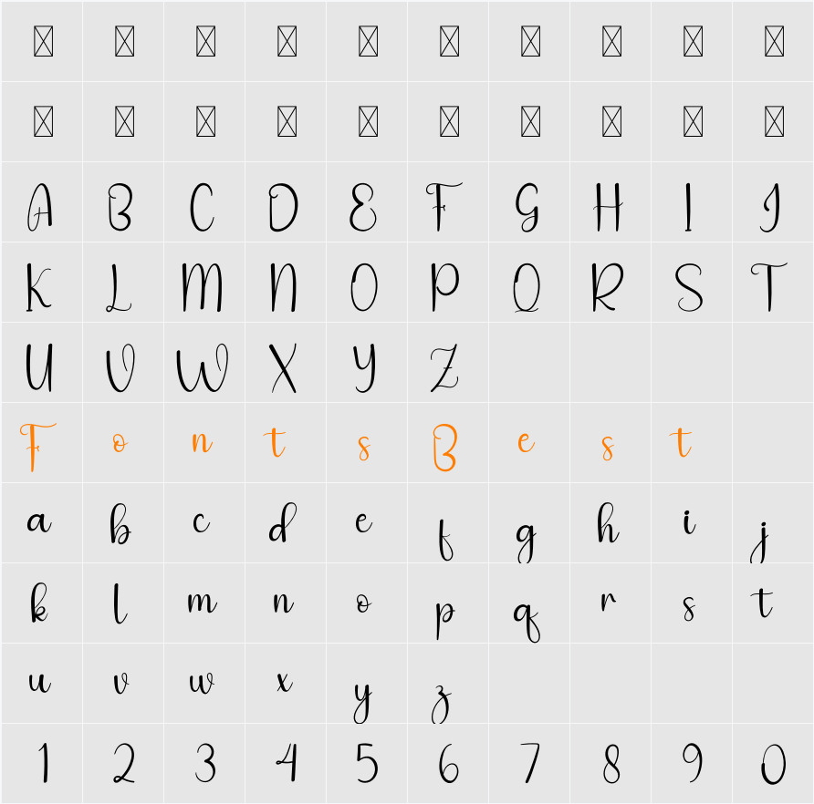 The Brighty Character Map