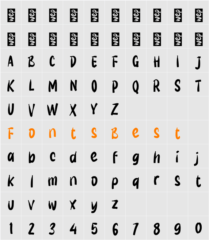 K Kantin Character Map