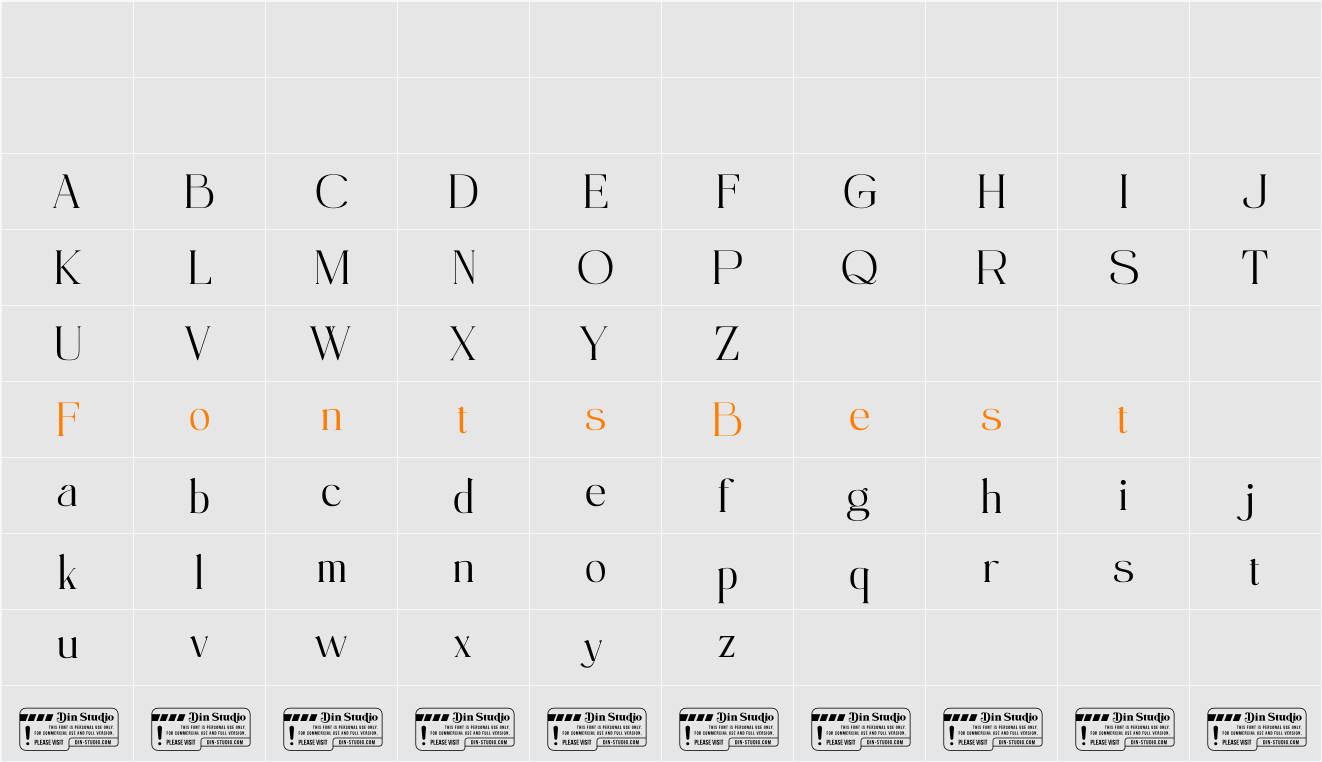 Sunset Imaginary Personal Use Character Map
