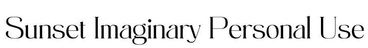 Sunset Imaginary Personal Use Font Image