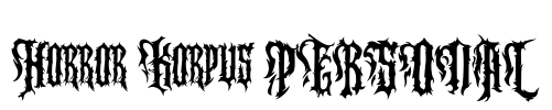 Horror Korpus PERSONAL Font Image