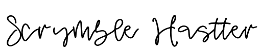 Scrymble Hastter Font Image