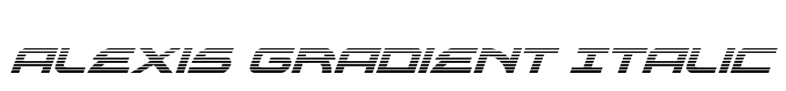Alexis Gradient Italic Font Image