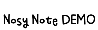 Nosy Note DEMO Font Image