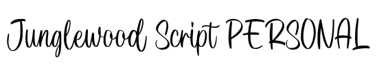 Junglewood Script PERSONAL Font Image