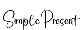Simple Present Font Image