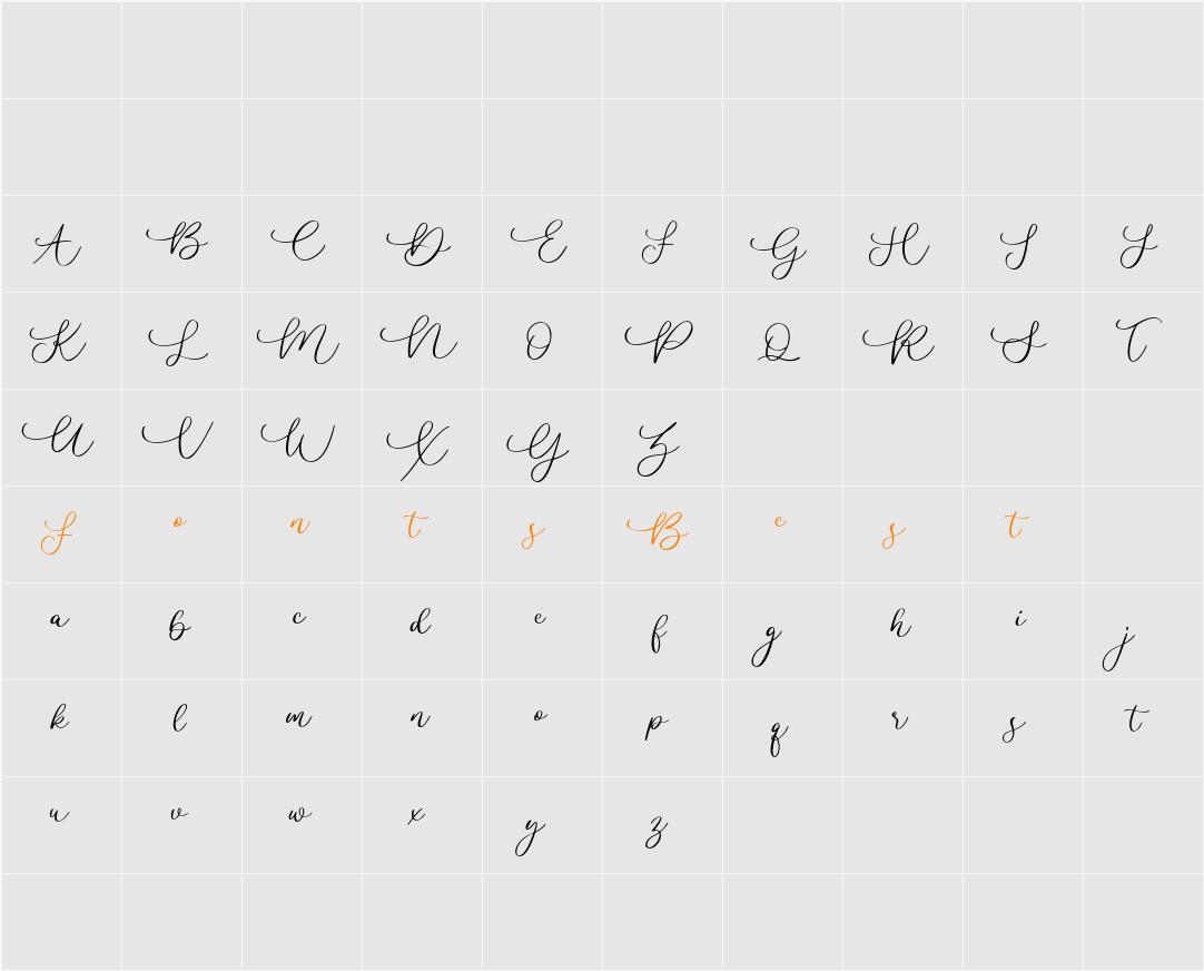 Cherylitta Character Map