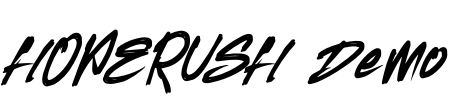 HOPERUSH Demo Font Image