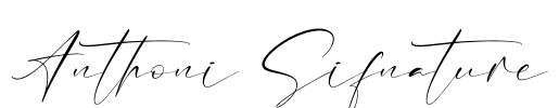 Anthoni Sifnature Font Image