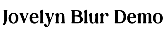 Jovelyn Blur Demo Font Image