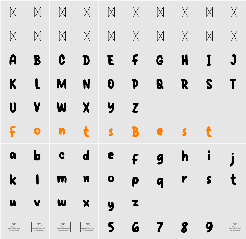 Mellifluous Character Map