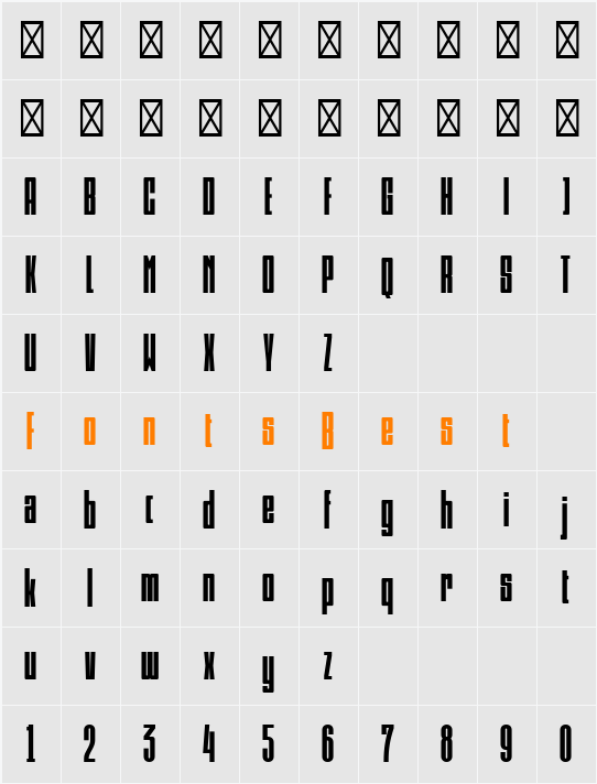 Psilograph Black Character Map