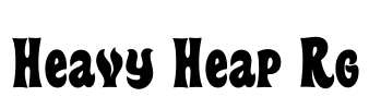 Heavy Heap Rg Font Image