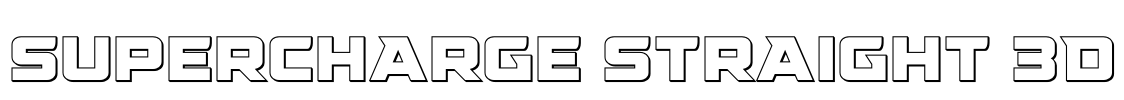 Supercharge Straight 3D Font Image