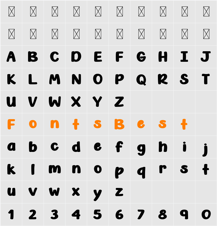 Chonky Pumpkin Character Map