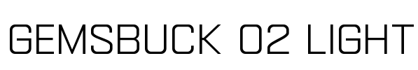 Gemsbuck 02 Light Font Image