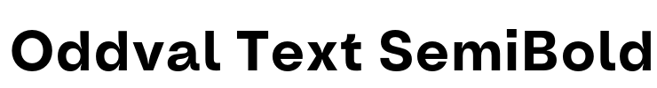 Oddval Text SemiBold Font Image