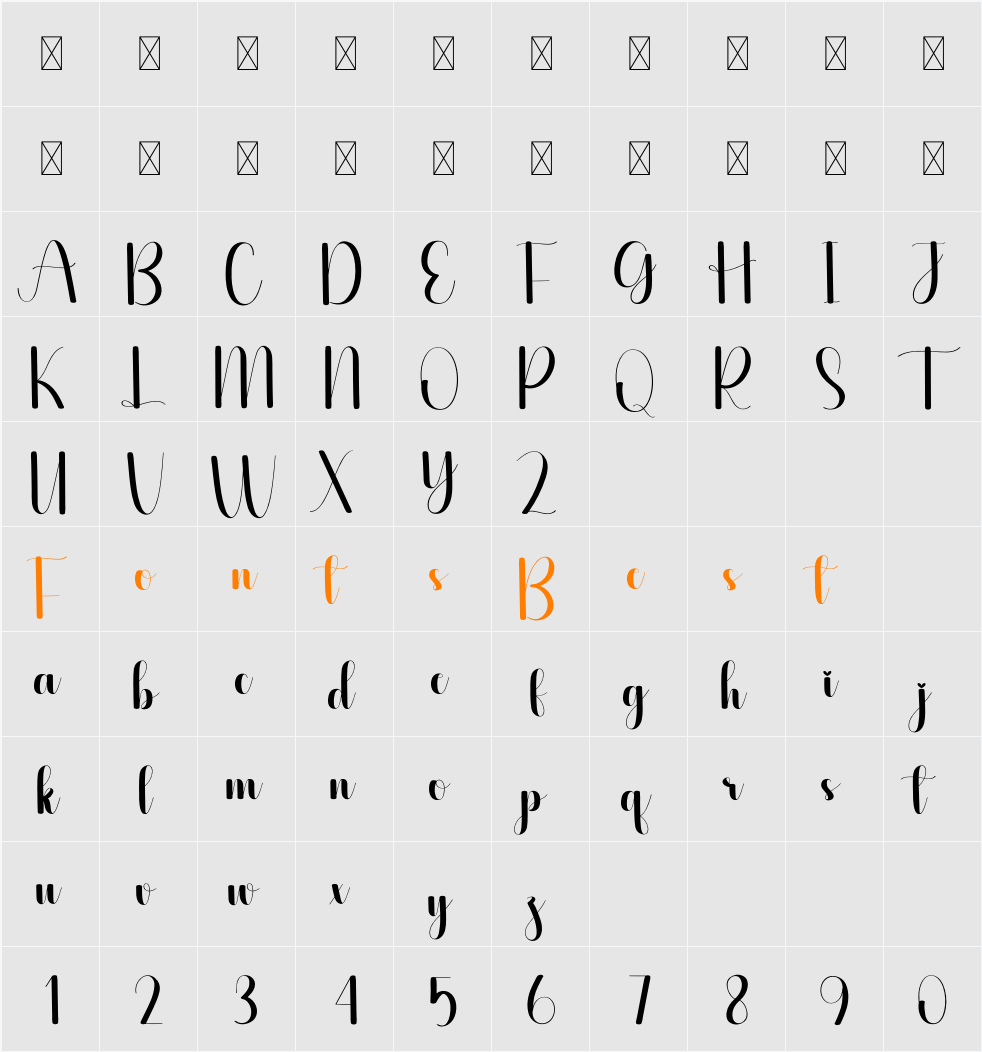 Glaring Character Map