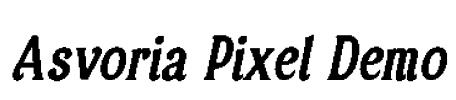 Asvoria Pixel Demo Font Image