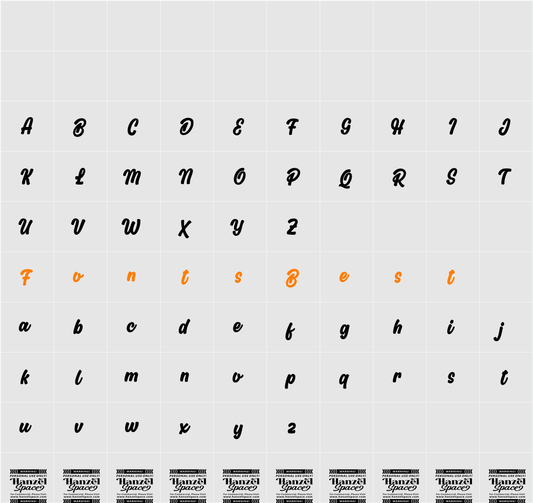 Flicker Character Map