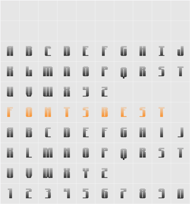 Xeno-Seeker Gradient Character Map