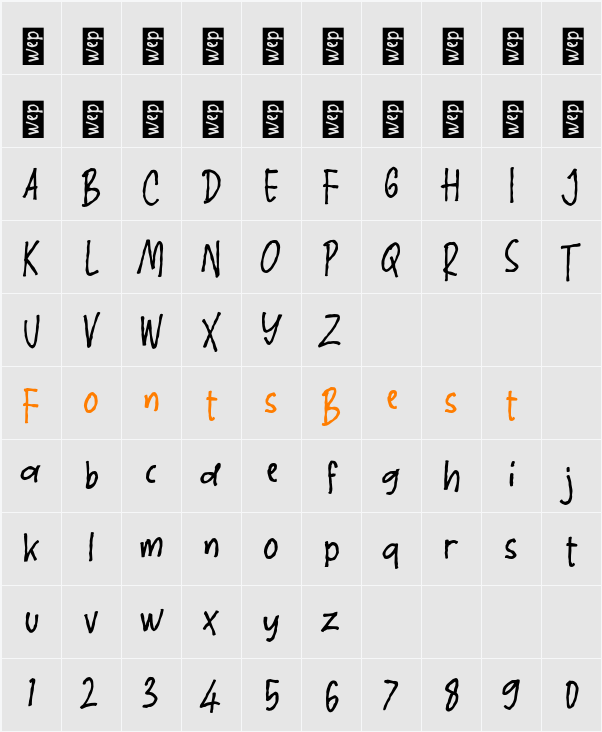 L Litban Character Map