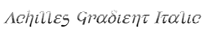 Achilles Gradient Italic Font Image
