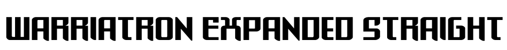 Warriatron Expanded Straight Font Image