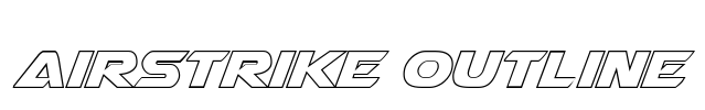 Airstrike Outline Font Image