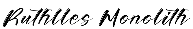 Ruthlles Monolith Font Image
