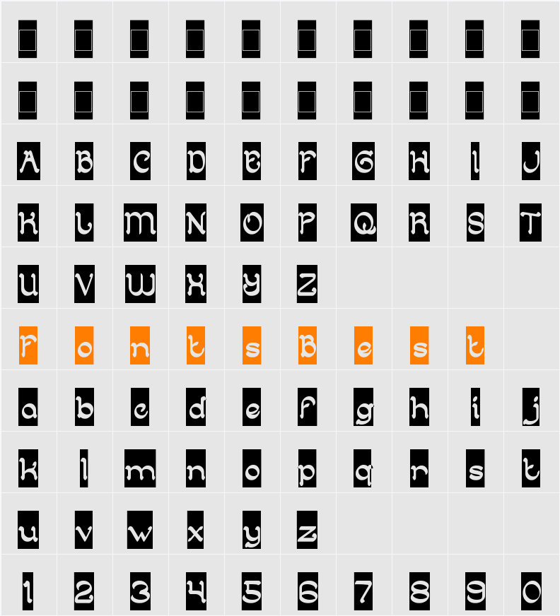 ARABIAN KNIGHT-Inverse Character Map