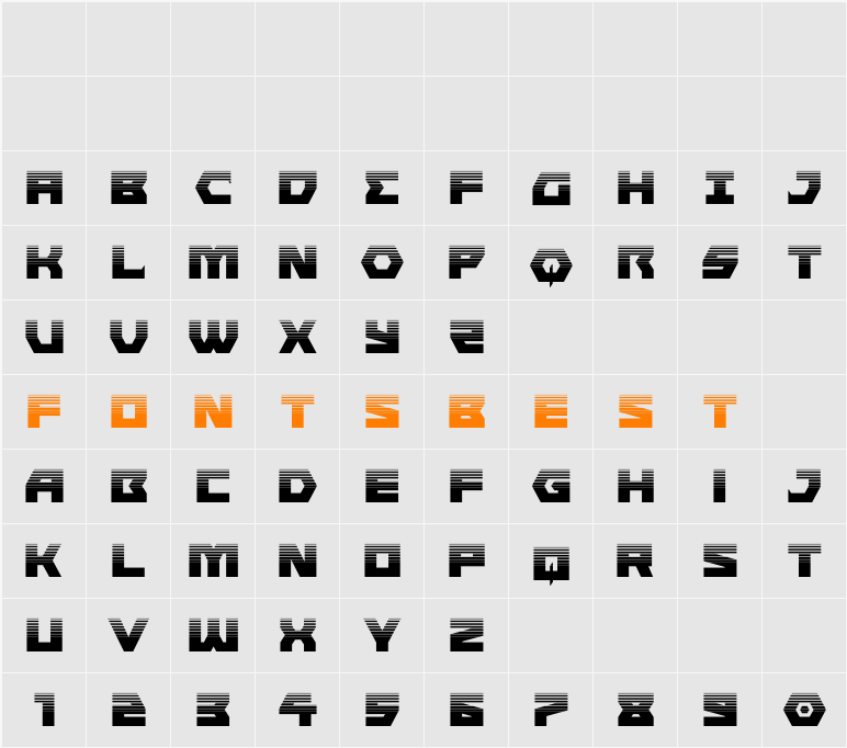 Cyberform Halftone Character Map
