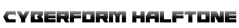 Cyberform Halftone Font Image