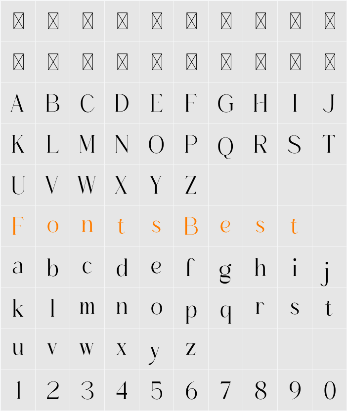 Holmesh Character Map