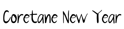 Coretane New Year Font Image