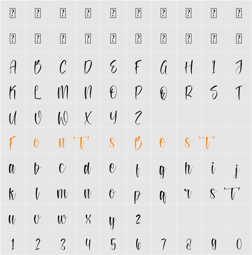 Safferty Character Map