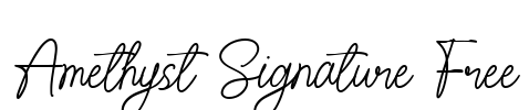 Amethyst Signature Free Font Image