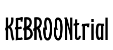 KEBROONtrial Font Image