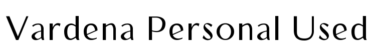 Vardena Personal Used Font Image