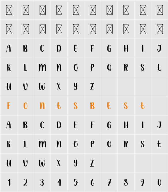 Simple Thick Character Map