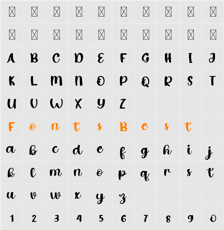 Hearst Character Map