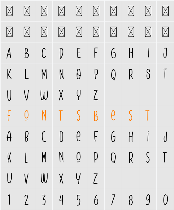 Orange Syrup Character Map