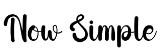 Now Simple Font Image